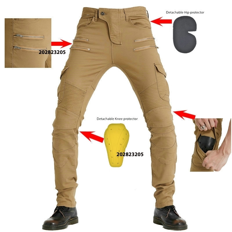 Cycling Gear Pants - Men Motorcycle Jeans Road Racing Cycling