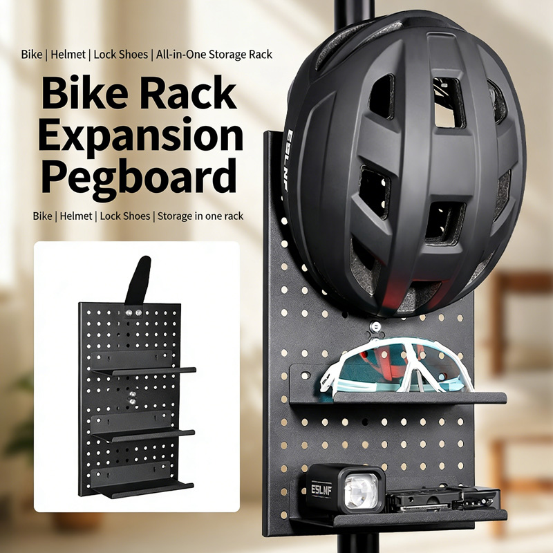 Cycling Gear Organiser - Walosphy Bike Rack Extension Pegboard Cycling
