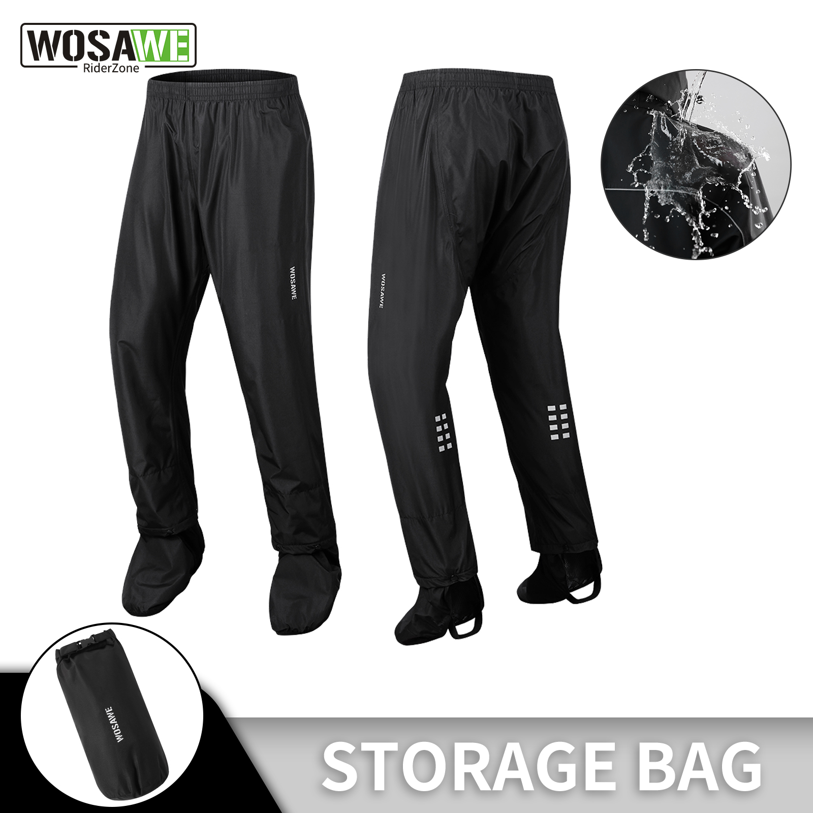 Cycling Gear Pants - WOSAWE Cycling Rain Pants Mtb Bike