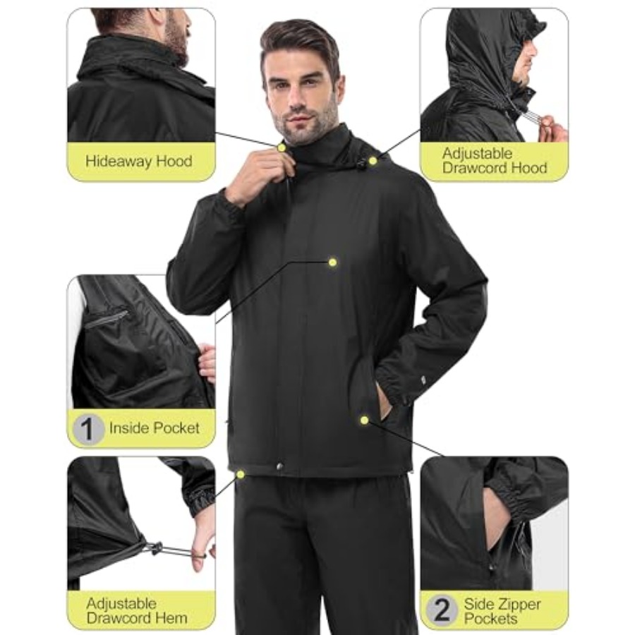 33, 000ft Men's Rain Suit Pack - đánh giá và giá Cycling Gear Pants