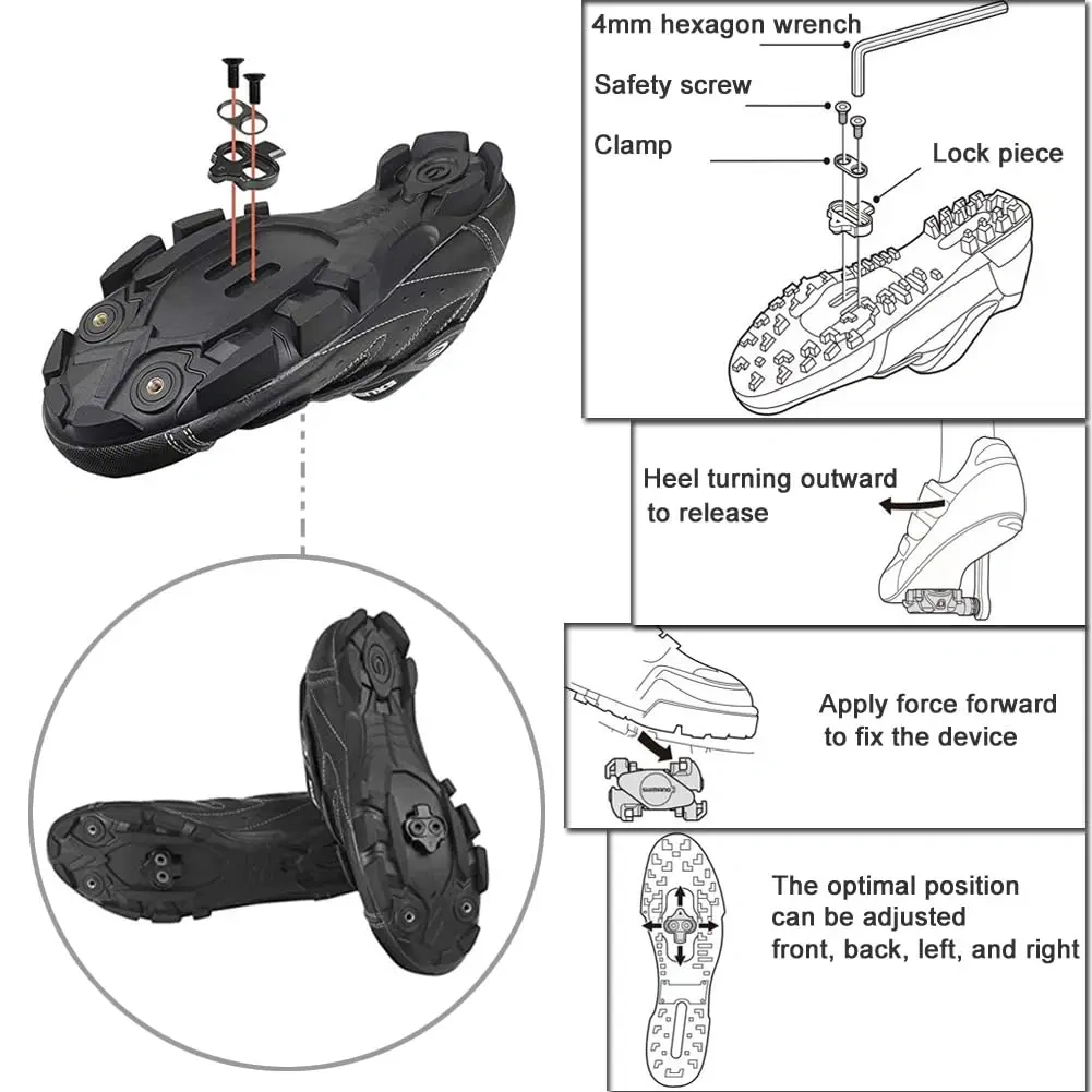 CNC MTB Bike Pedal Shoes Cleat - đánh giá và giá Clipless Mtb Shoes