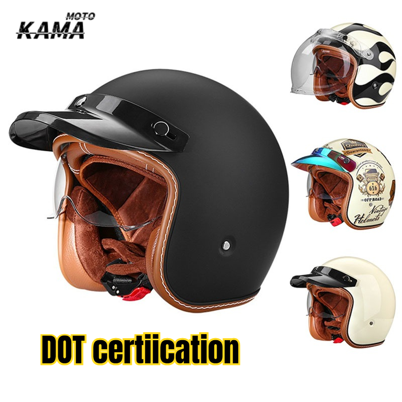 Motorcycle Helmet 3/4 Shell Mo - đánh giá và giá Vintage Cycling Gear
