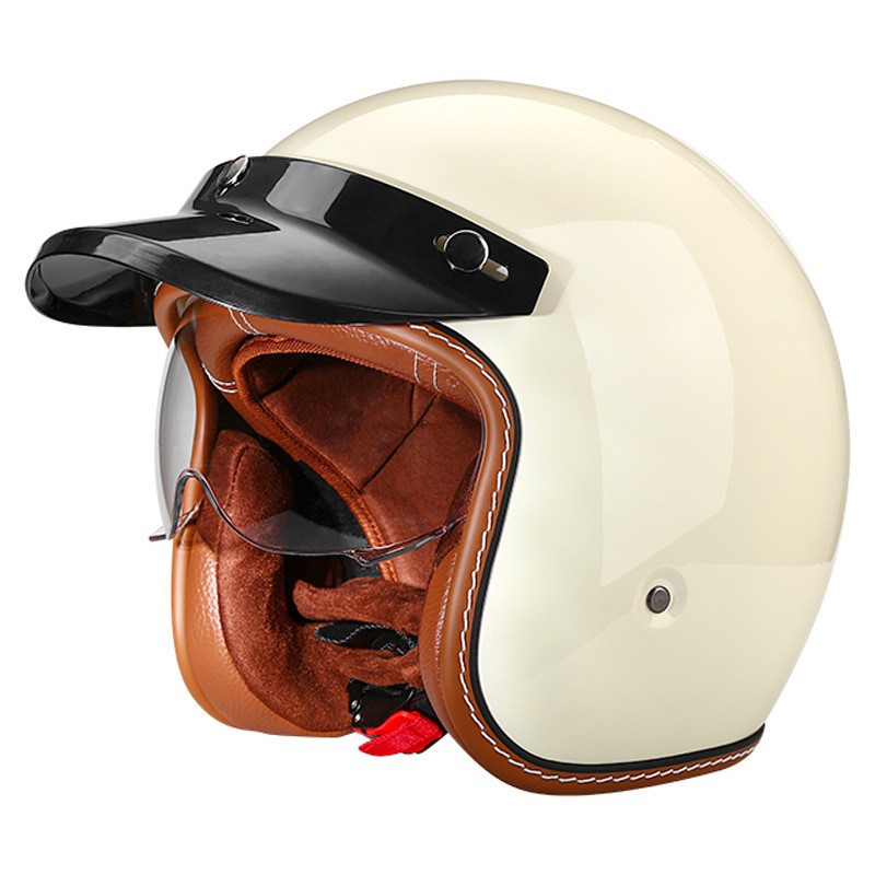 Motorcycle Helmet 3/4 Shell Mo - đánh giá và giá Vintage Cycling Gear