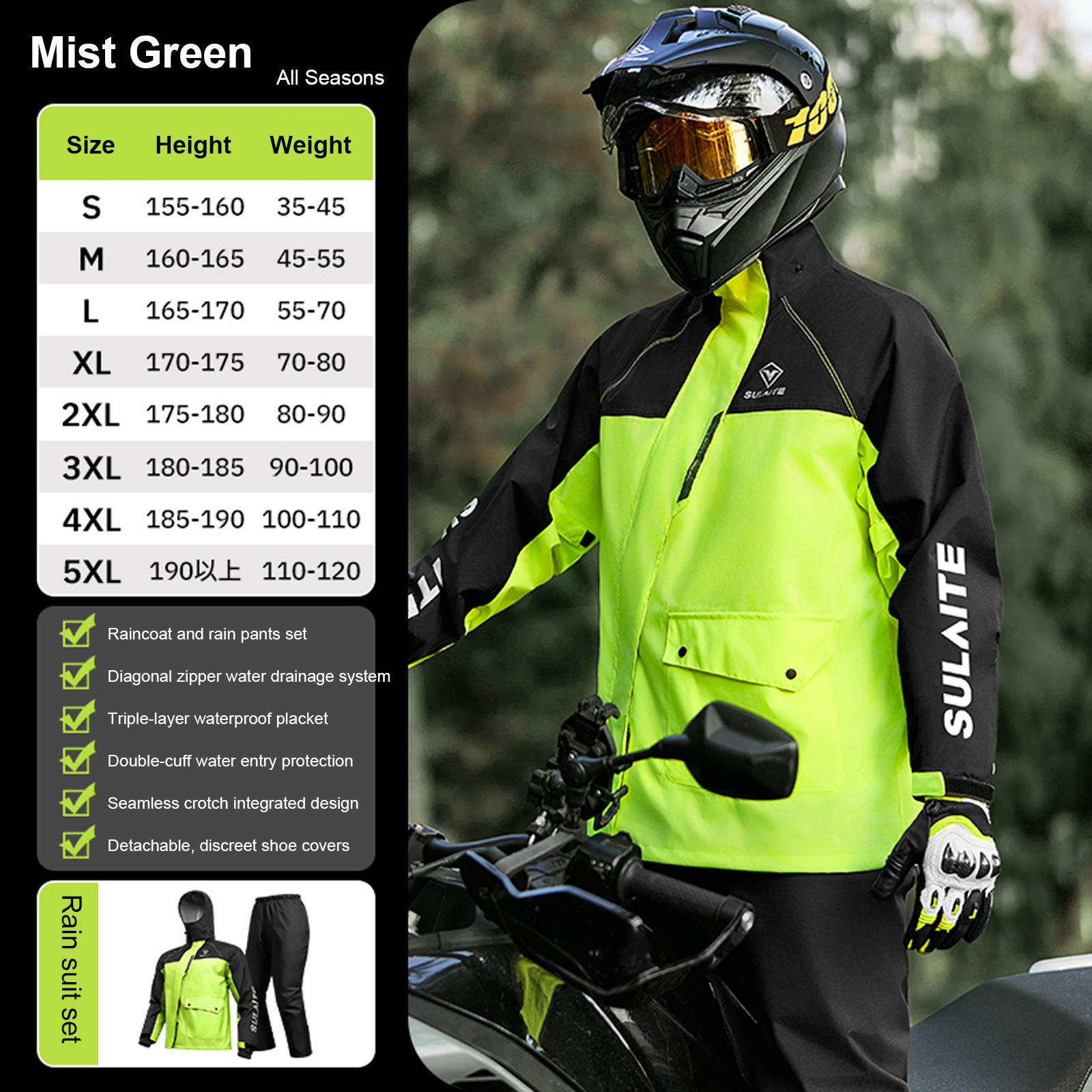 Motorcycle Rain Suit for Men & - đánh giá và giá Cycling Gear For Women