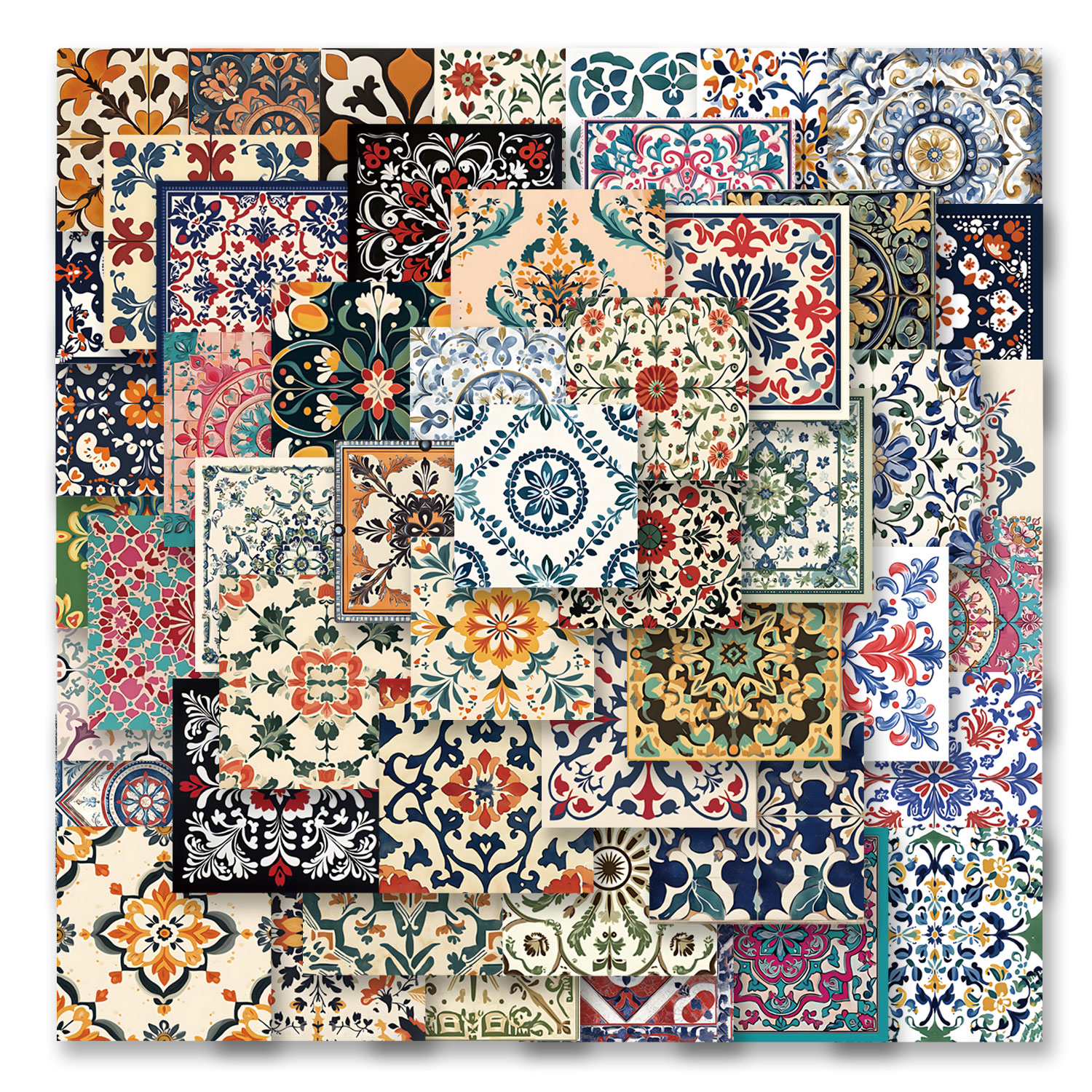 50pcs Vintage patterned tile G - đánh giá và giá Vintage Cycling Gear