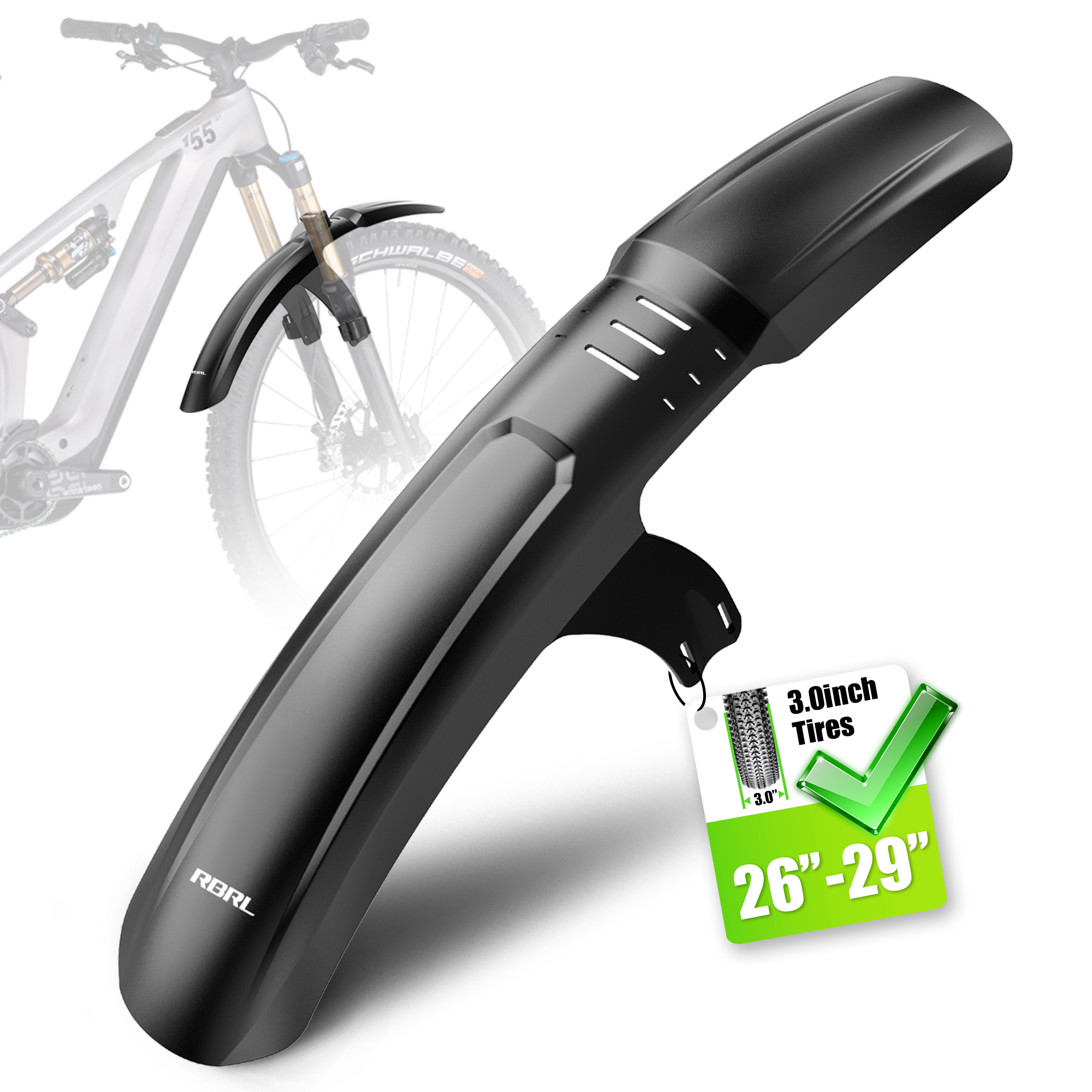 RBRL MTB Front Mudguard Velcro - đánh giá và giá Bike Fender Set