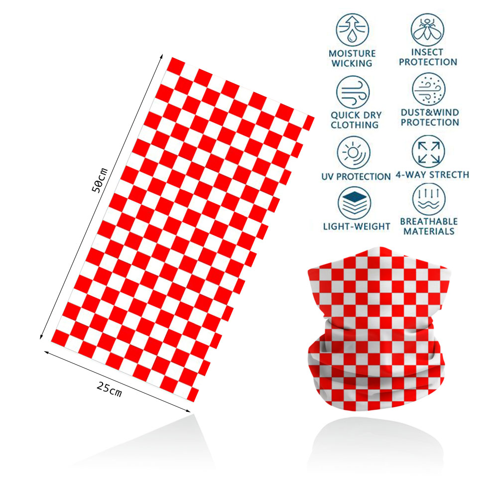 Checkerboard Pattern Bandanas  - đánh giá và giá Cycling Gear For Women